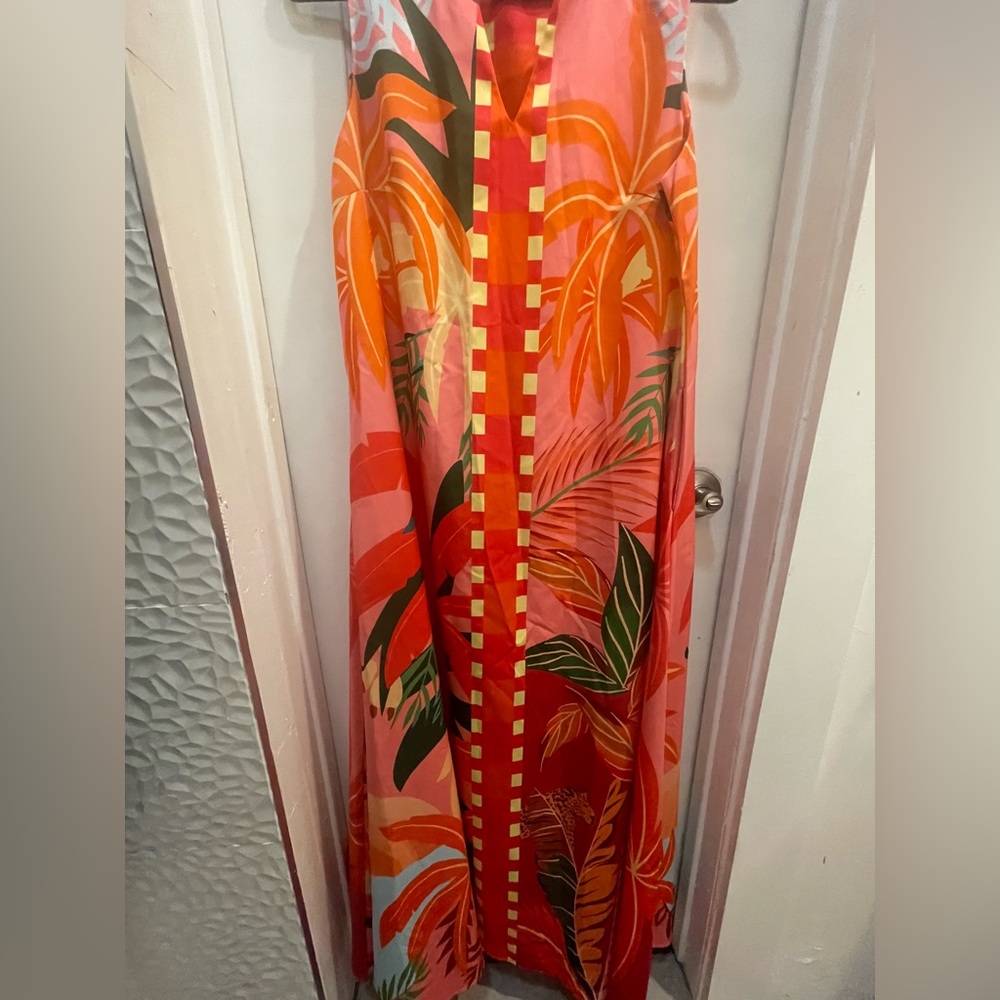 Tropical Print Maxi Dress